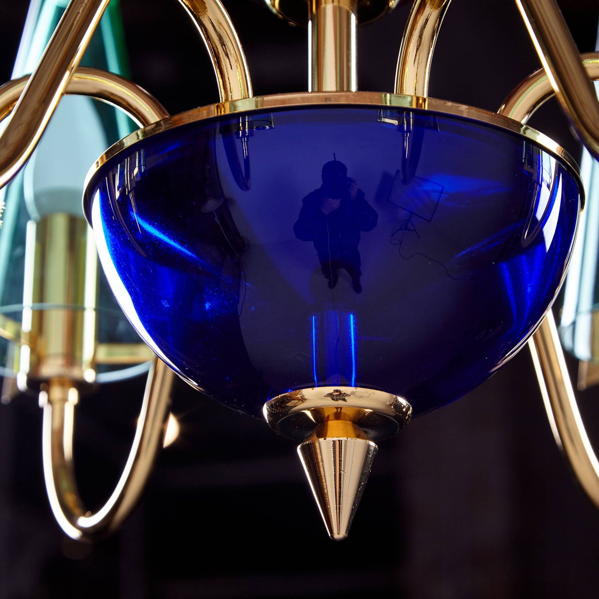 Italian Glass Chandelier, 1980s (MK9505)