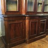 Stamped Victorian bookcase Wylie & Lochhead mahogany end XIX