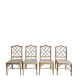 Ensemble de 4 chaises Chippendale 'Faux Bamboo' vintage