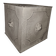 Square planter with a patinated iron lion's head