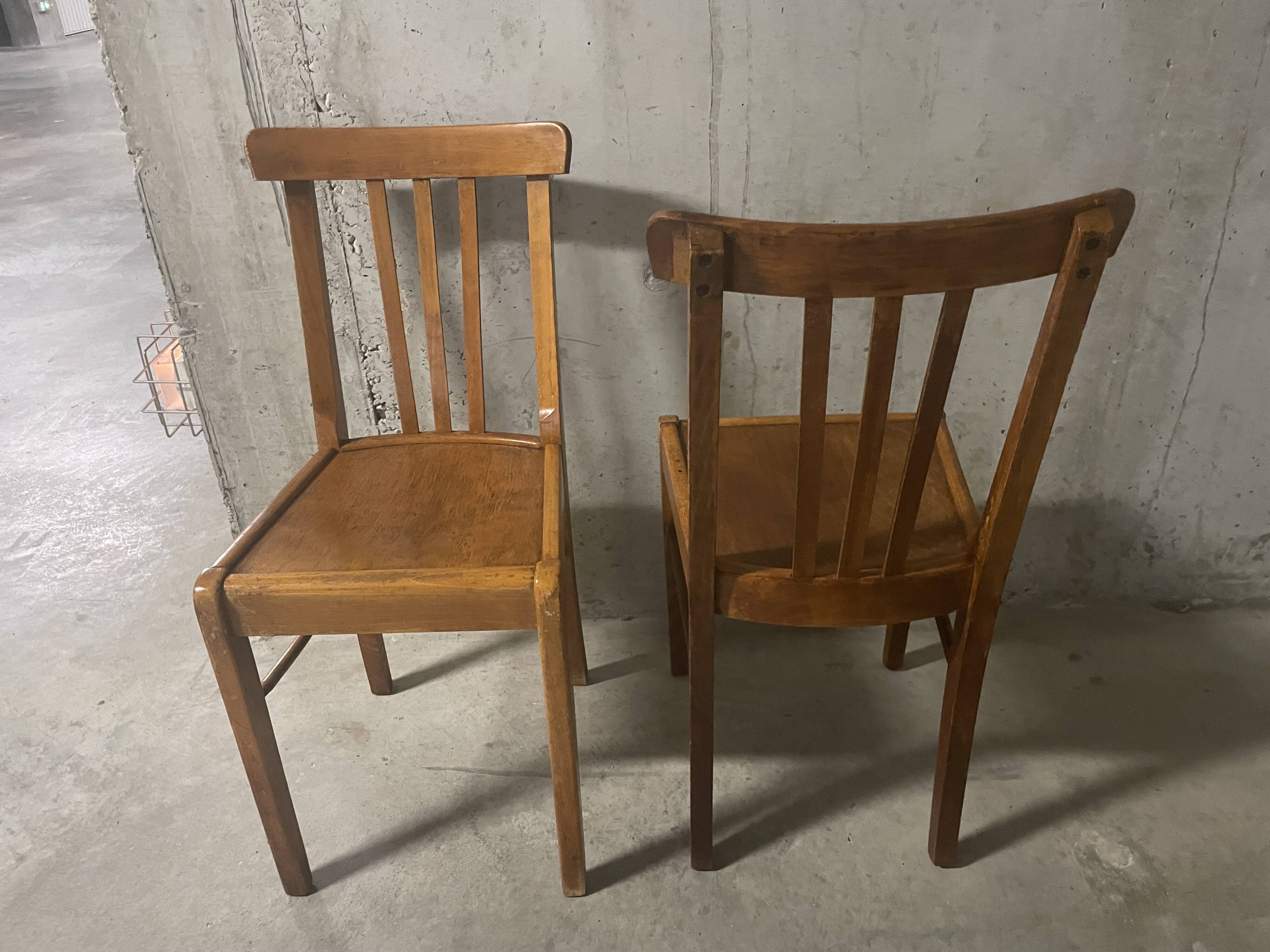 Pair of 1960s bistro chairs