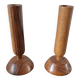Pair of olive wood candlesticks Maison Ma Yafith
