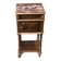 Old Henry II style bedside table in walnut with pink marble top, 19th century