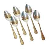 6 silver-plated soup spoons hallmarked by Liberty silversmith, shell motif 2106252