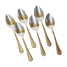 6 cuillères à soupe en métal argenté poinçonnées de l'orfèvre Liberty motif coquille 2106252