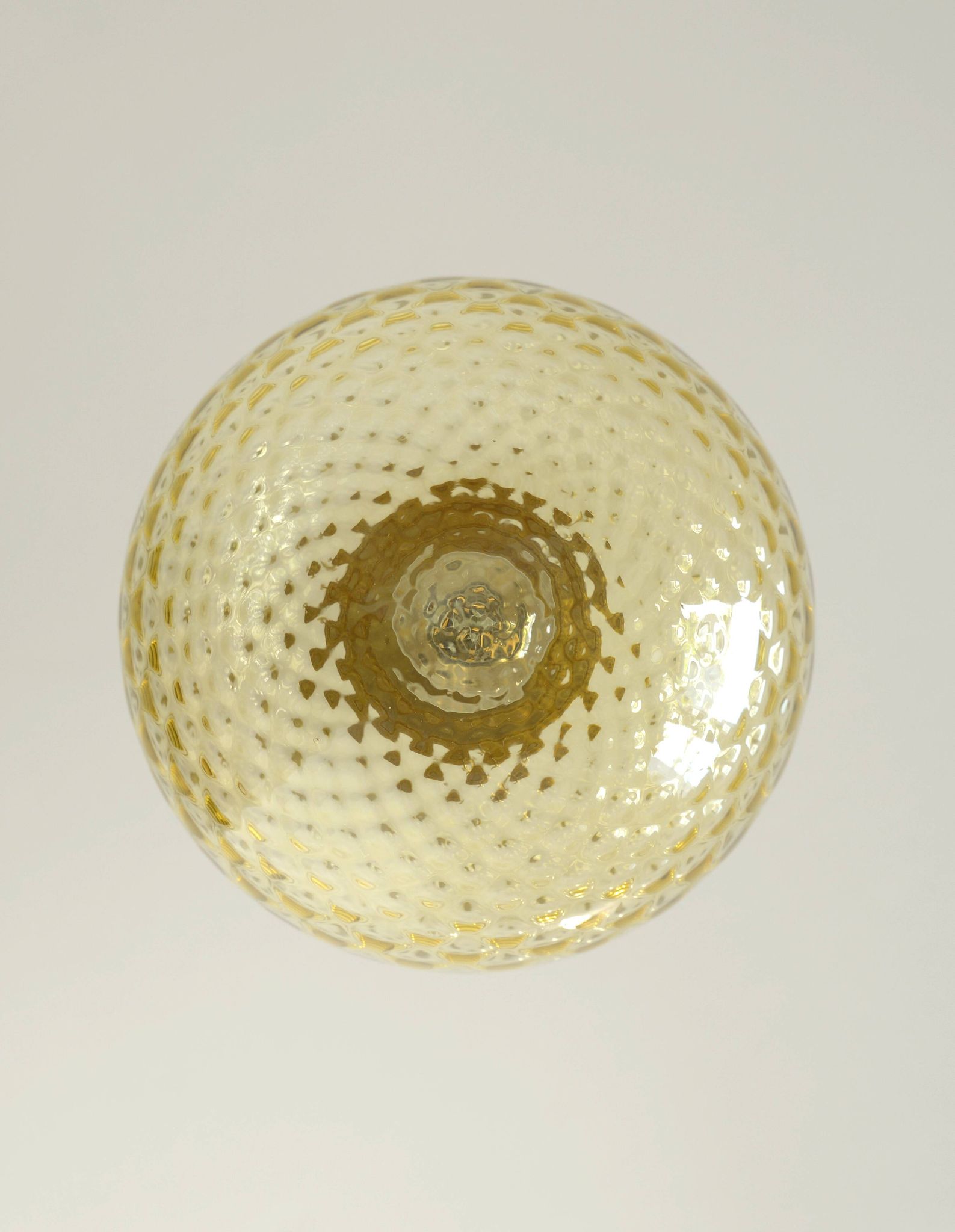 1 of 2 handblown amber glass pendant lamp redesign vintage Italian lighting