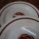 Set of 9 flat iron earth plates Salins "Colibri" France