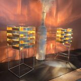 Pair of lamps max sauzé – ekilux – vintage design metal brass