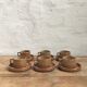 Six coffee cups in Brenne sandstone, 1970s