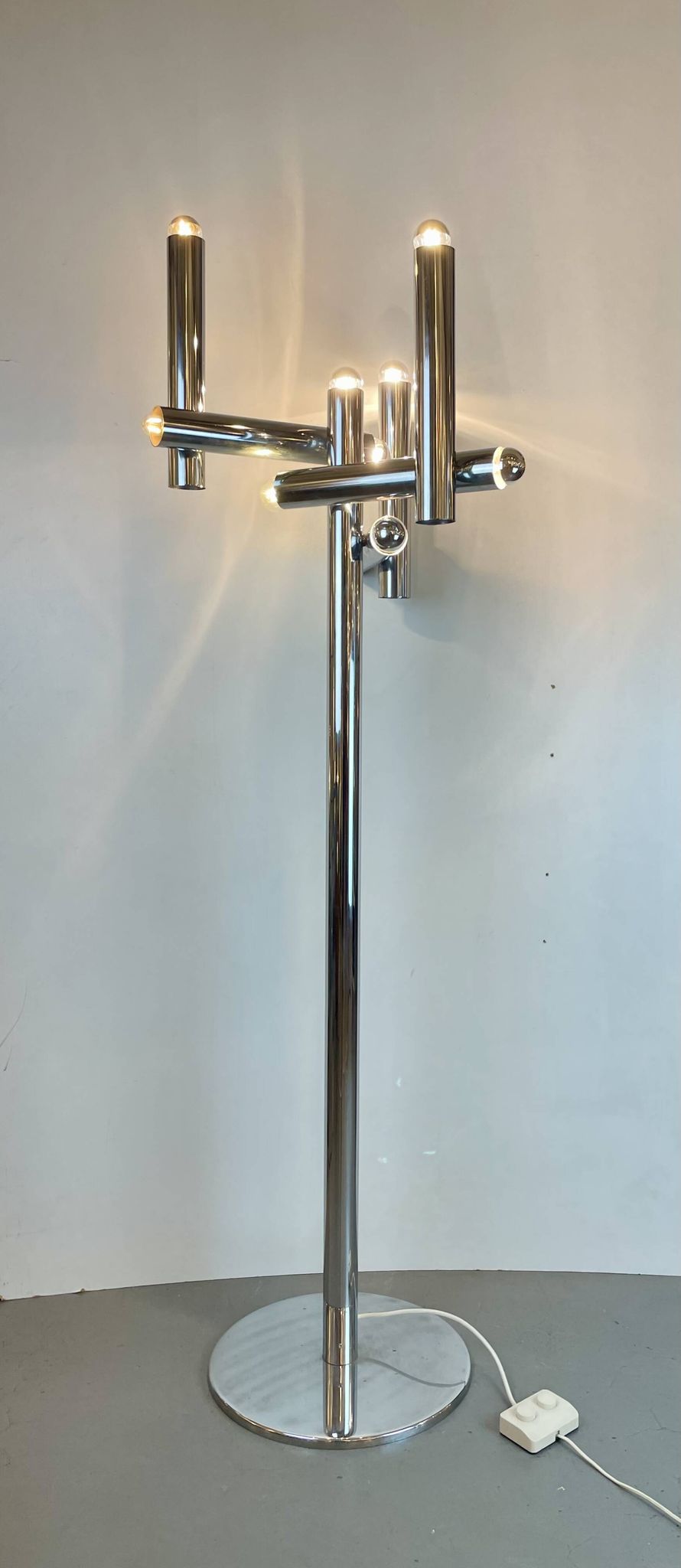 Lampadaire space age attribuée à Goffredo Reggiani, Italie, années 1970