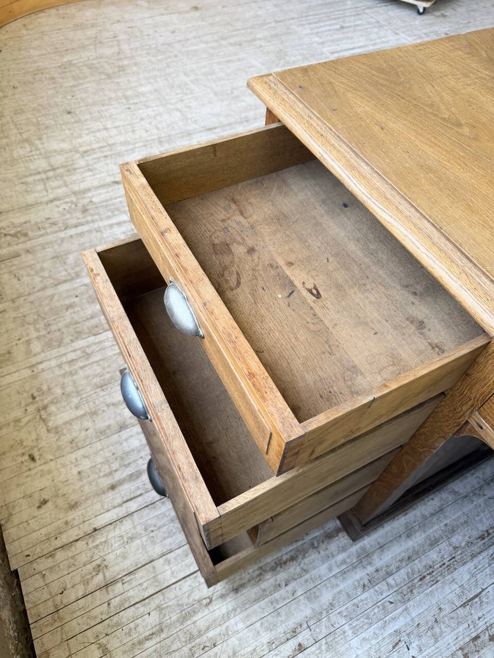 1950s oak office counter