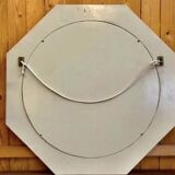 Miroir octogonal travertin années 70