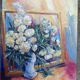 Oil Painting Modern Bouquet of Flowers Signed 61 x 50 cms