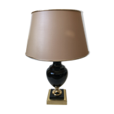 Lampe metal doré et noire laquée