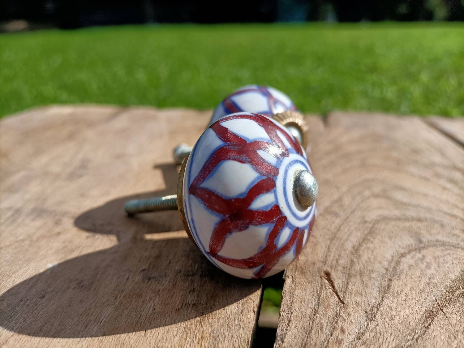 Genuine stoneware door knobs