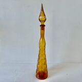 Genie bottle Empoli Murano Italy Vintage amber 1950