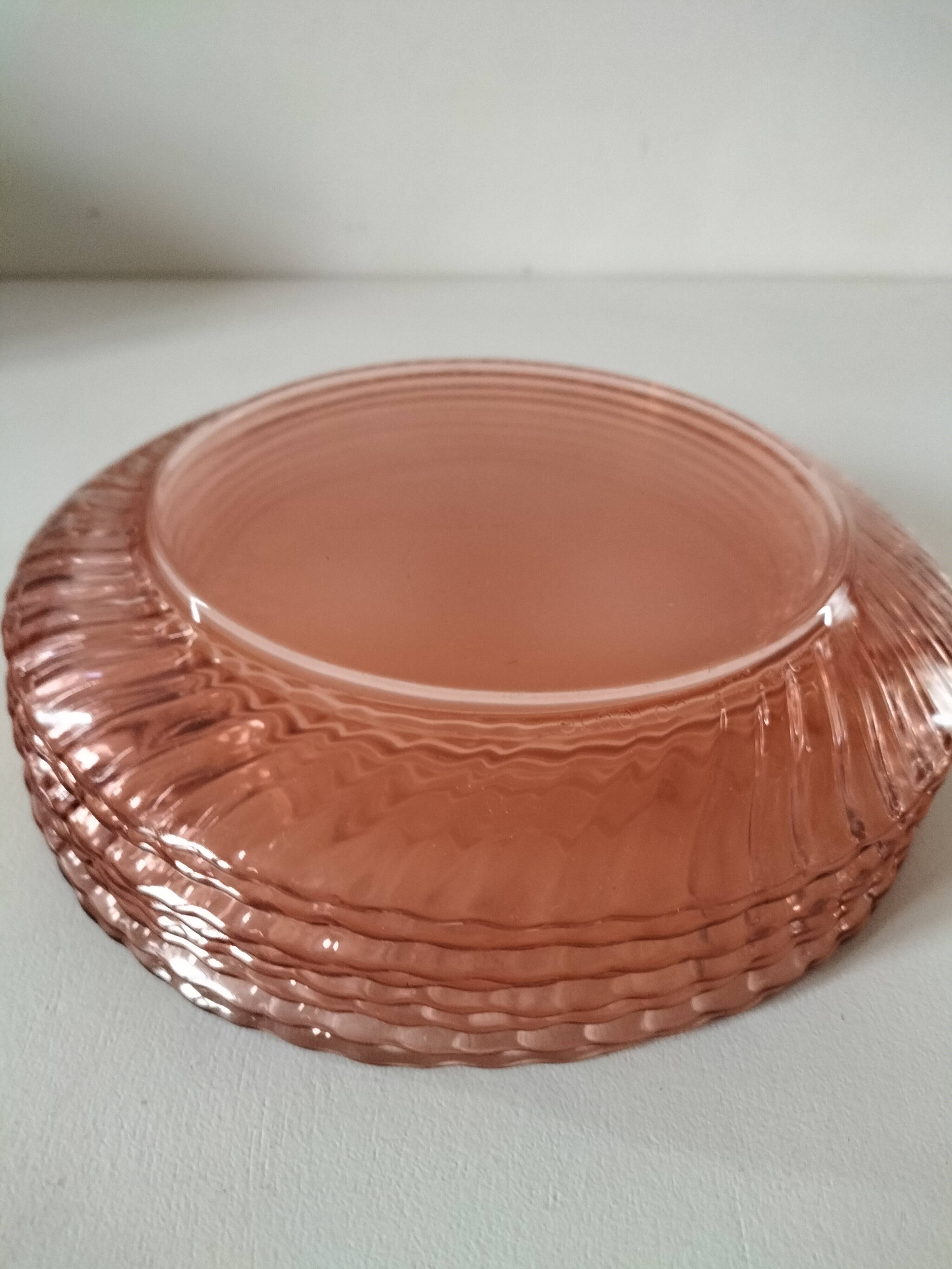 Arcoroc orange pink plates