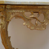 Early 19th century giltwood console table hall table