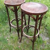 2 bar stools bistro style