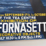 Original old poster fornasetti expo london 1958