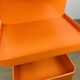 Flair dessert for Prisunic in orange plastic, seventies.