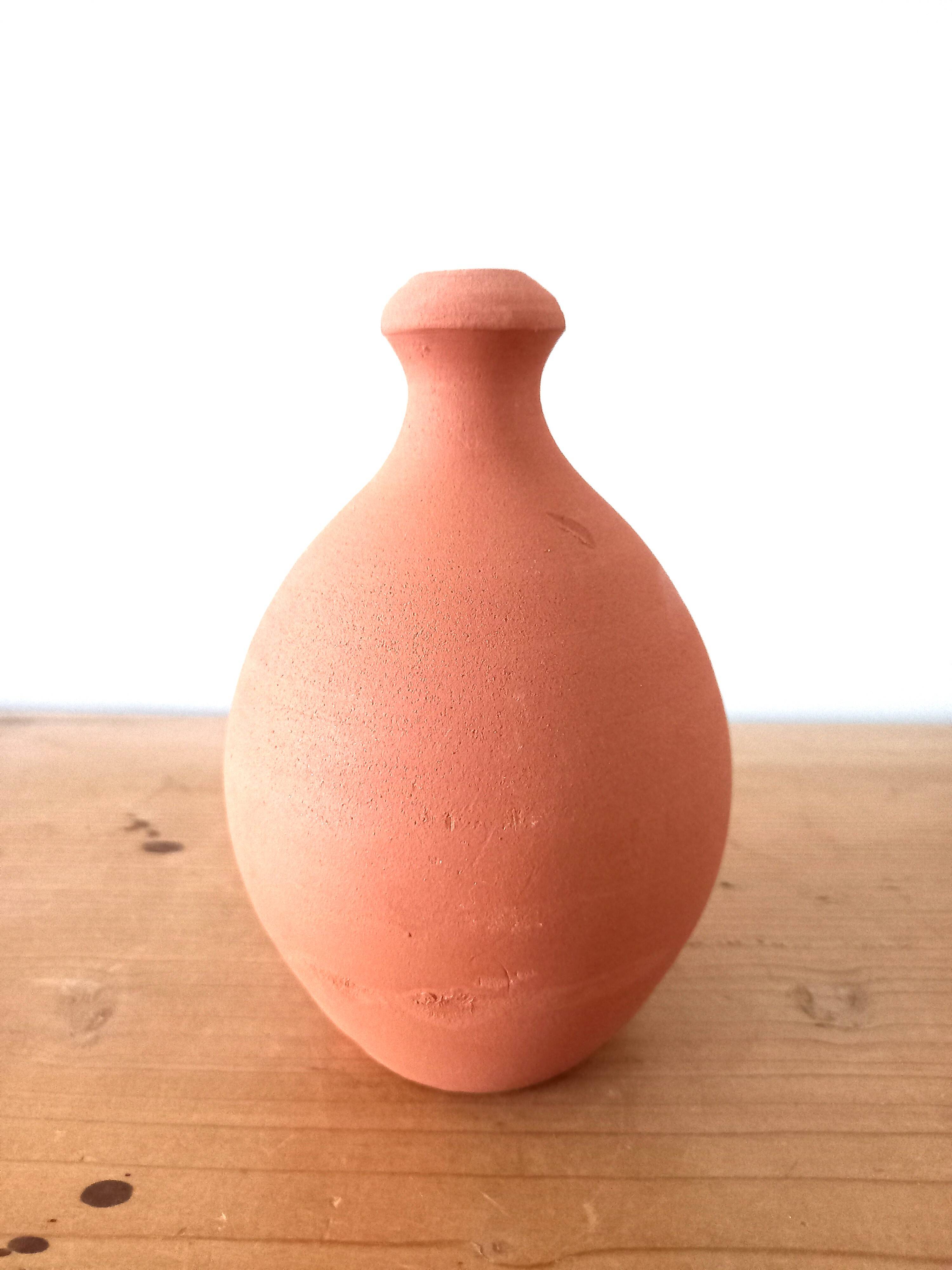 Vase en terre cuite brute