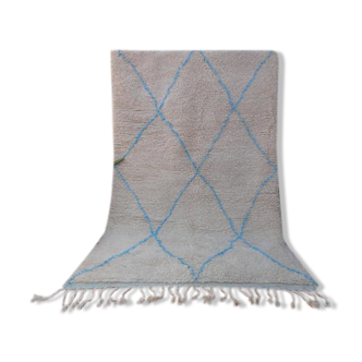 Carpet Beni Ouarain with Blue Diamond 100% wool 249 x 154 cm