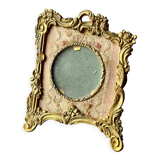 Metal gold colored picture frame brass