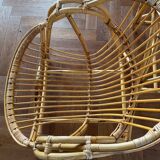 Pair of vintage rattan armchairs from the 70s