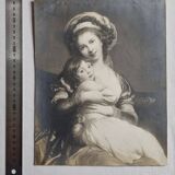 Old photograph "Madame Vigée Le Brun and her daughter" A Mouttet Paris