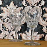 Crystal water or wine glasses - 60s glasses