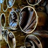 Bar in neo-renaissance style in solid oak