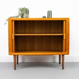 Danish Teak Sideboard with Tambour Doors from Dyrlund, 1970s