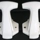 Set of 4 coat hooks, antique porcelain coat rack, art deco circa 1920