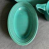 Service de table en faïence turquoise
