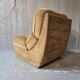 Fauteuil velours beige
