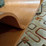 Curved wooden coffee table