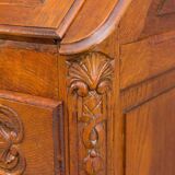 Louis XV style carved oak secretary 1930s