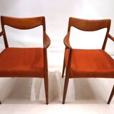 Suite de 2 chaises en teck Gustav Bahus Bambi par Rolf Rastad & Adolf Relling, 196
