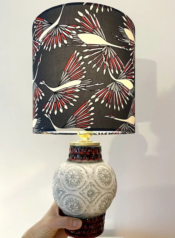 Upcycling: Table lamp made from Bay ceramic vase - Design by Bodo Mans - Form 62 - 17