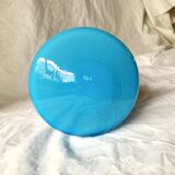 Small Space Age Design vase in blue molded glass