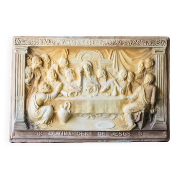 Cuadro relieve ultima cena.