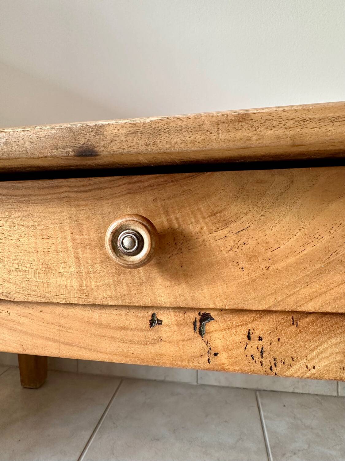 Old wooden coffee table