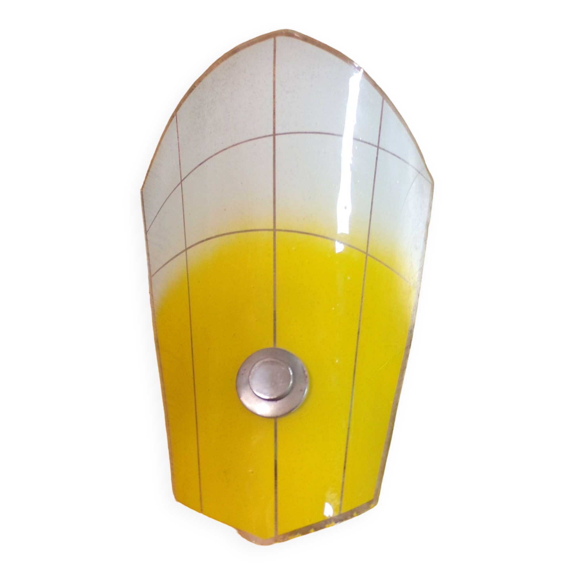 1950 painted glass wall light