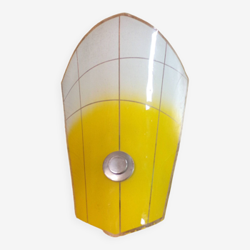 1950 painted glass wall light