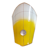 1950 painted glass wall light