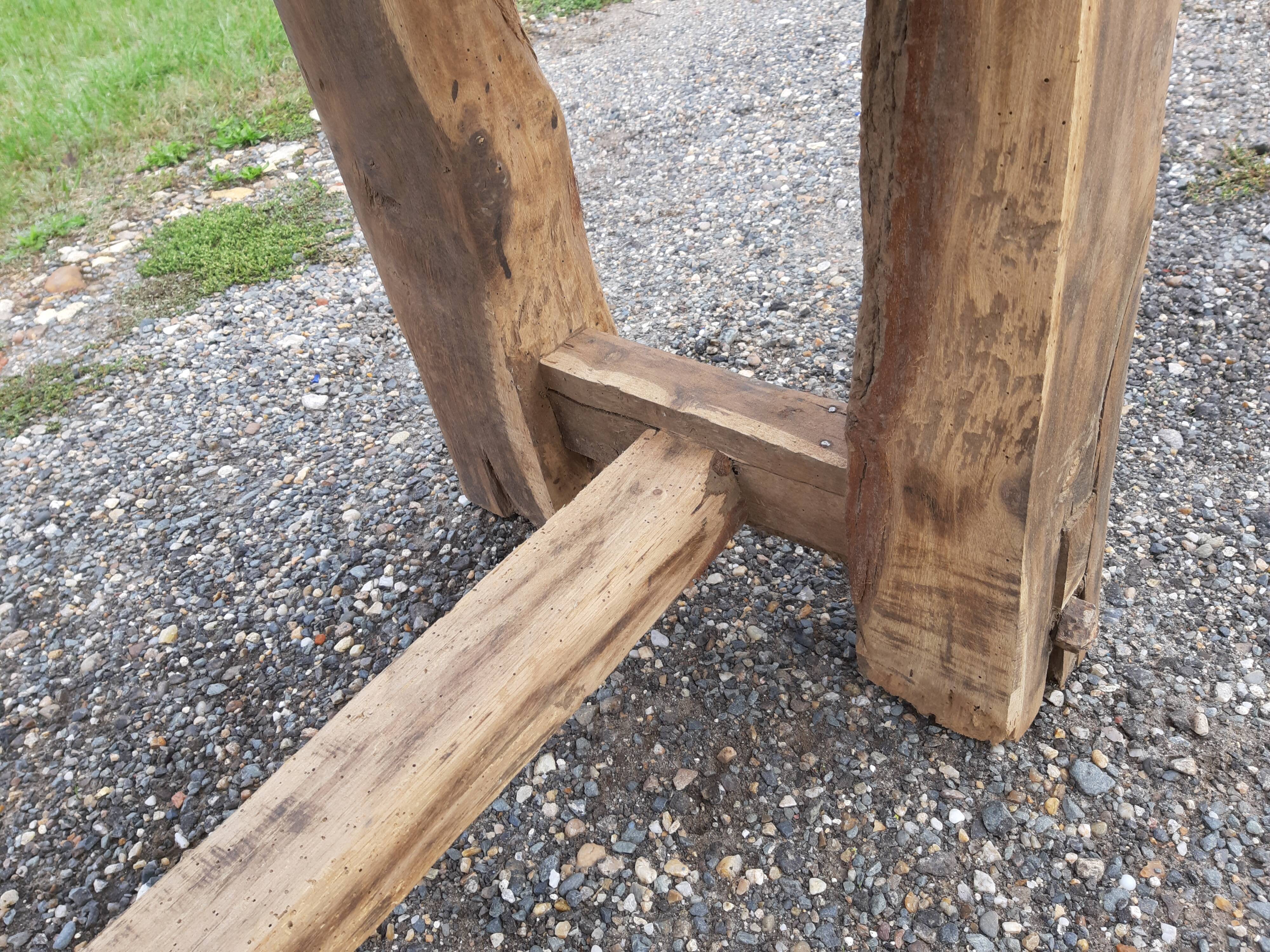 Old walnut workbench