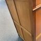 Secretary with drop-leaf in Louis XVI style, made of solid wood and brass, desk/commode.