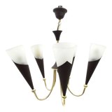 5-branched chandelier cone shaped abat jour