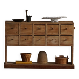 Danish apothecary cabinet in antique pine from the 19th century / Console, 1850–1880s